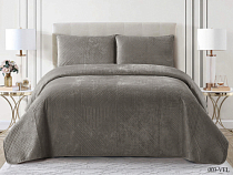 Комплект Cleo "VELLUTO" покрывало 230х250см, наволочка декор. 50х70см, 2шт, цв.серый