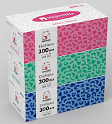 "INSHIRO"EkoNeko" Салфетки бумажные двухслойные "Leopard collection" 300шт.