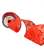 Декоративная лента "Красные узоры" 6,3х270см