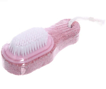Пемза для педикюра с щеткой 11,5х4,5см, цв.в ассорт.