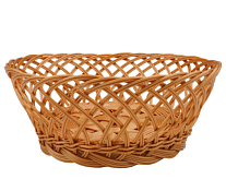 Корзина плетеная "Полиротанг" 28х28х11см, цв.светло-коричневый