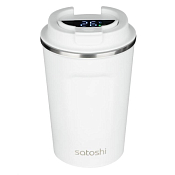 "SATOSHI" Термокружка 350мл с датчиком температуры, цв.белый