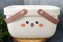 Корзина для хранения "Bunny" с ручками 15x24,5x16см, цв.белый