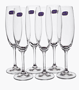 "Лара" Набор бокалов для шампанского 6шт. 220мл гл.бесцвет.