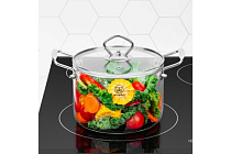 Кастрюля стеклянная "Crystal glass" 1,5л