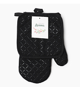 Набор прихватов 2пр. "Клетка" цв.черный