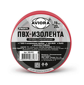 "AVIORA" Лента изоляционная, ПВХ, 1,9смх20м, цв.красный