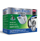 "Clean&Fresh" Таблетки для очистки ПММ и стирал.машин 30шт.