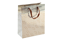Пакет бумажный «Золотой узор» 32х26х12см