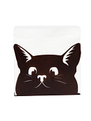 Салфетница "Игривый кот" 12х3,1х9,5см, цв.шоколадный