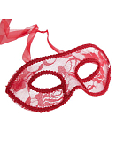 Маска карнавальная с лентой 20х8см цв.красный