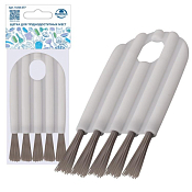 Щетка для чистки труднодоступных мест 4,5х9см, цв.белый