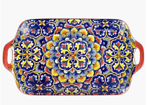"Arabesque" Red" Поднос с ручками 29х16х3см
