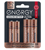 ENERGY ULTRA Набор батареек пальчик+мизинч. АА+ААА  LR6+LR03/4B, 4шт.