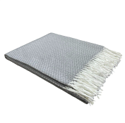 Плед "Валенсия.BOUCLE.REPS" 200х220см, бел-дым