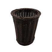 Корзина-стакан плетеная "Полиротанг" 13,5х13,5х16см, цв.коричневый