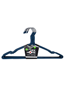 Н-р вешалок металл. с антискользящим покрытием 20шт, 40х21см, цв.темно-синий