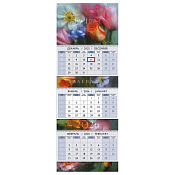 Календарь квартальный "Расцвет" 2026
