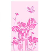 Полотенце махровое "Pink flowers" 50х90см