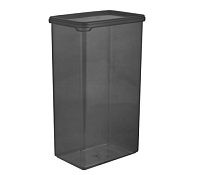"BLACK" Банка для сыпучих продуктов прямоуг. 1,65л, 12,5х8,5х21см,цв.черный