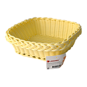 Корзина для хранения прямоугольная 21x21x6см, цв.бежевый