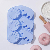 Форма для выпечки "Полярный мишка" 26х17,5х3см, цв.голубой