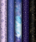 Упаковочная бумага "В глубинах космоса" 100х70см