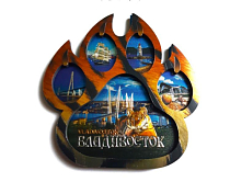 Магнит "Владивосток.Тигр" 12х12см