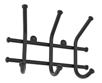 Вешалка настенная "Норма 3" 24,5х8х16,5см, 3 крючка, цв.черный