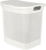 "Keeplex" Корзина для белья "Ajur" 35л, 43х34х45см, цв.белое облако