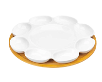 "Айсберг" Блюдо для яиц с подставкой 23х23х1,5см