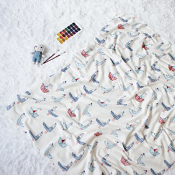 Плед "Морячок" 120х150см, цв.белый, флис