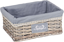 Корзина плетеная "Лен" 34х25х16см, цв.серый