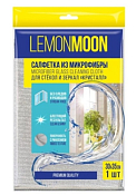 "Lemon Moon" Салфетка из микрофибры для стекол и зеркал 30х35см