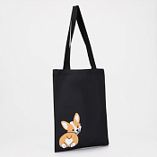 Сумка текстильная «Корги» 35х40см