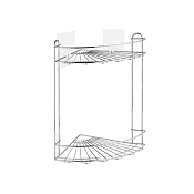 "Kleber Lite" Полка для ванной, угловая 2 секции 34х20,5х20,5см на силикон.креплении