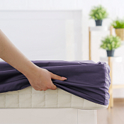 "Urban Classic" Лазурит" Простыня на резинке 160х200х25см, мако-сатин