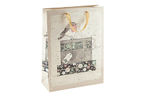 Пакет бумажный "Птичка" 40х30х12см