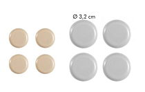 "PRESTO" Накладки для мебели, самоклеящиеся, 4шт, d 32мм