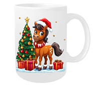 Кружка "Лошадка у ёлки" 350мл