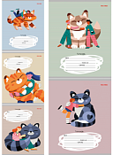 Тетрадь в клетку "Ласковые котята" 12л., 5в.