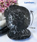 "Carina Marble Black" Тарелка десертная 19см