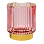 Подсвечник 8см, цв.розовый