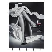 Ключница "Бокал вина" 28,5х2,5х40см