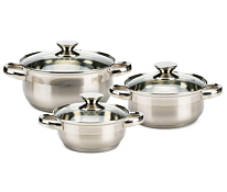 "Attribute" Набор кастрюль "Classic" 6пр., 1,4л, 2л, 3,6л