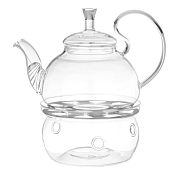 Чайник заварочный с фильтром и стекл. подставкой для подогрева 600мл