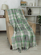 Плед "Метро.CANNY" 140х200см бел-сер-зел