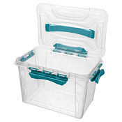 Ящик для хранения "GRAND BOX" 6,65л, 29х19х18см, цв.голубой