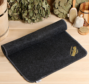 Лежак для сауны "Чемпион по банному спорту" 145х50см, цв.черный