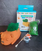 Фигурка-кашпо для раскрашивания "Собачка" с мхом 11,5х10х7,5см